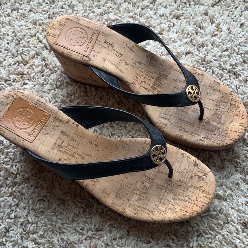 Tory Burch Suzy Cork Wedge Sandal Size 9
